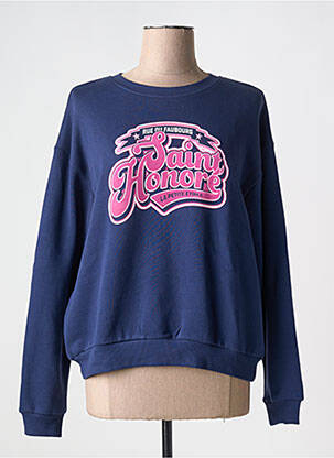Sweat-shirt stretch manches longues bleu LA PETITE ETOILE femme
