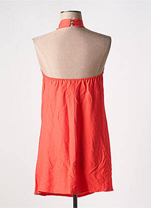 Robe courte tissage crêpe fines bretelles rouge BOBBIE&BOB femme