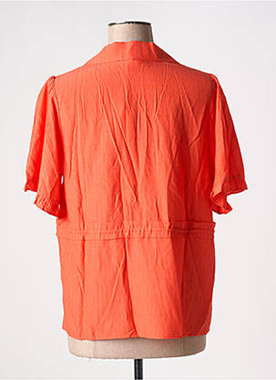 Chemisier coupe cintrée manches courtes orange RUE MAZARINE femme