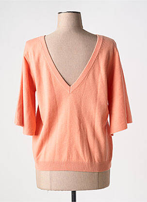 Pull stretch manches 3/4 orange DES PETITS HAUTS femme