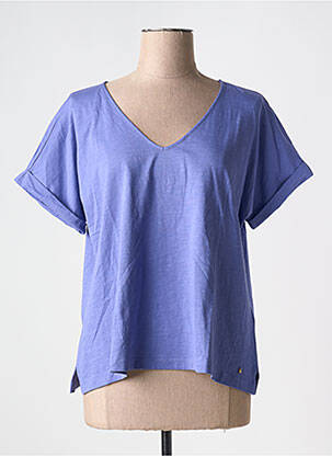 T-shirt coupe droite manches courtes violet DES PETITS HAUTS femme