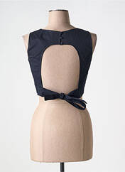 Top bleu FRNCH pour femme seconde vue