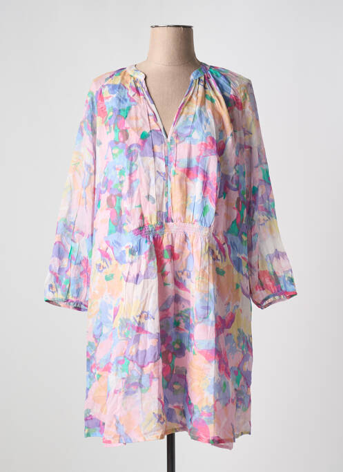 Robe mi-longue rose DES PETITS HAUTS pour femme