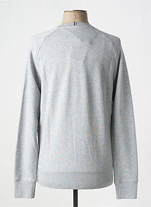 Pull col rond manches longues gris FAGUO homme