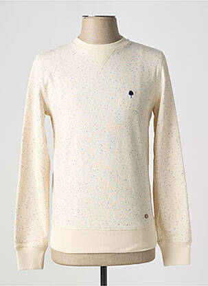 Pull coupe cintrée manches longues beige FAGUO femme