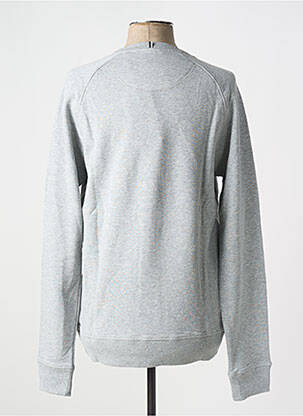 Pull col rond manches longues gris FAGUO homme