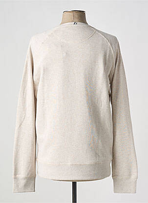 Pull col rond manches longues beige FAGUO homme