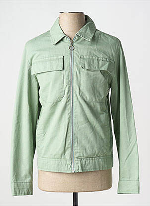 Veste casual poignets boutonnés avec fente vert FAGUO homme