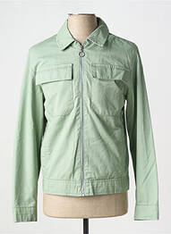 Veste casual poignets boutonnés avec fente vert FAGUO homme