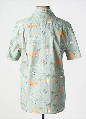 Chemise manches courtes imprimé fantaisie vert FAGUO homme