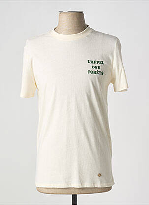 T-shirt coupe cintrée manches courtes beige FAGUO homme
