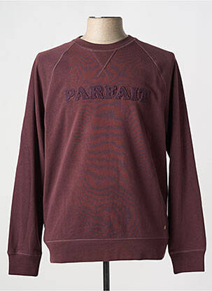 Pull col rond manches longues violet FAGUO homme