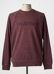 Pull col rond manches longues violet FAGUO homme