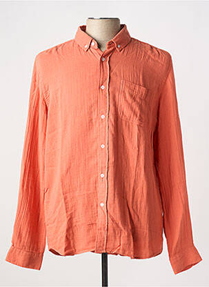 Chemise manches longues coupe droite orange FAGUO homme