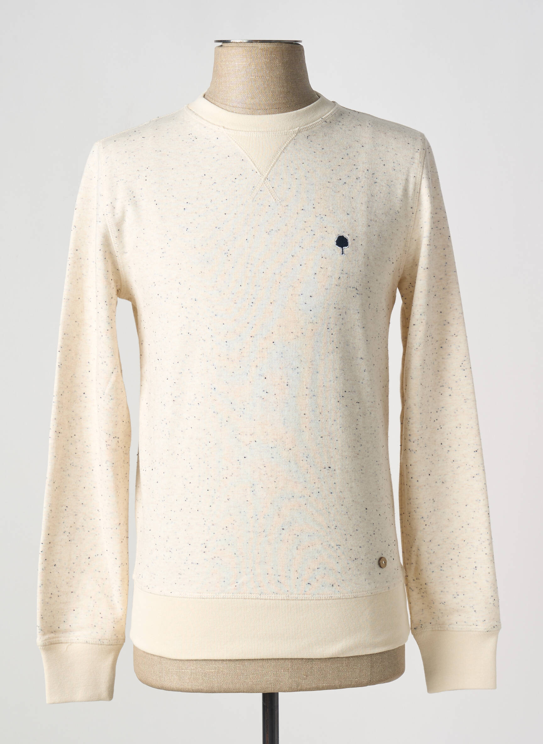 Sweat-shirt tissage jersey manches longues beige FAGUO homme