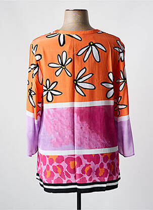 Blouse tissage popeline manches longues orange SEE YOU femme
