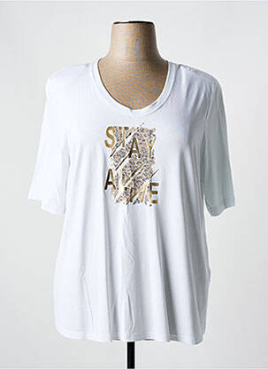 T-shirt coupe droite manches courtes blanc MONA LISA femme