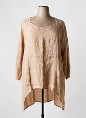 Tunique manches longues beige SOPHIA CURVY pour femme seconde vue