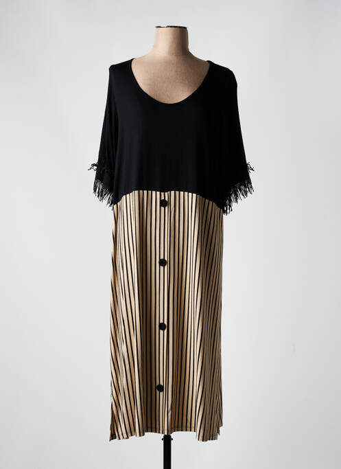 Robe mi-longue noir SOPHIA CURVY pour femme