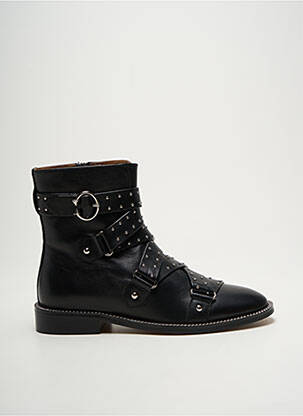 Bottines/boots matière lisse talon plat jusqu'à 3cm noir MI/MAI femme
