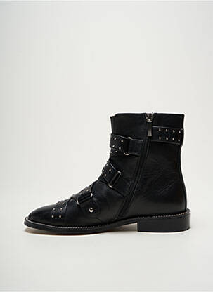 Bottines/boots matière lisse talon plat jusqu'à 3cm noir MI/MAI femme