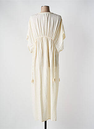 Robe longue manches courtes manches courtes beige JOHANNA PARIS femme