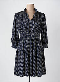 Robe courte manches 3/4 manches 3/4 bleu SEE U SOON femme