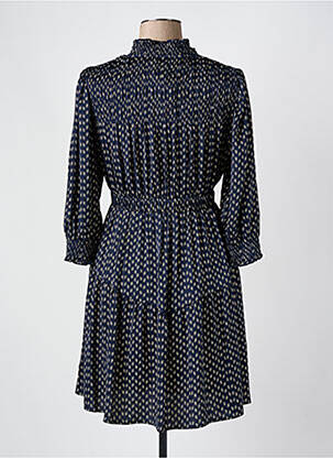 Robe courte manches 3/4 manches 3/4 bleu SEE U SOON femme