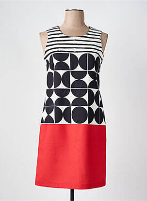 Robe courte sans manche sans manche noir HIPPOCAMPE femme