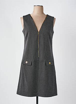 Robe courte sans manche sans manche noir HIPPOCAMPE femme