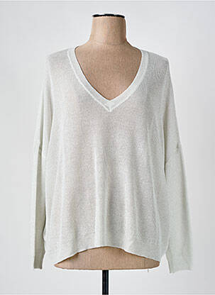 Pull col v manches longues gris SEE U SOON femme