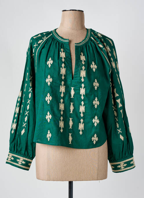 Blouse vert SEE U SOON pour femme