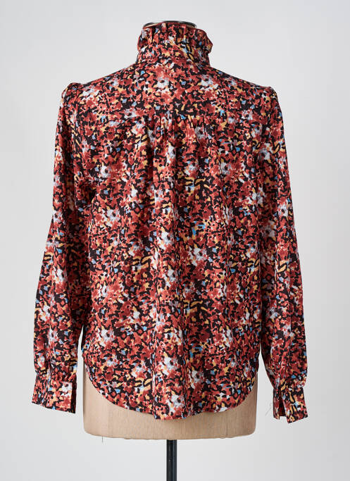 Chemisier coupe droite manches longues marron SEE U SOON femme