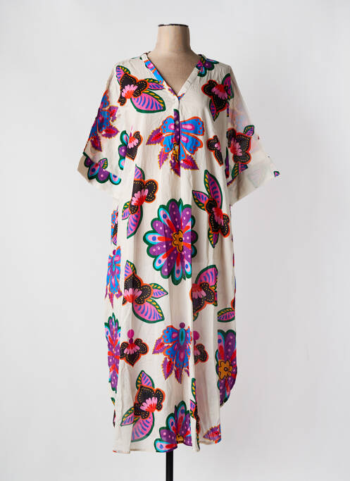 Robe longue beige PALME pour femme