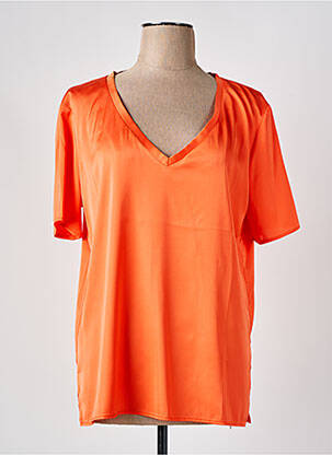 Top coupe fluide manches courtes orange IMPERIAL femme