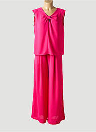 Ensemble pantalon tissage crêpe rose NEW COLLECTION femme