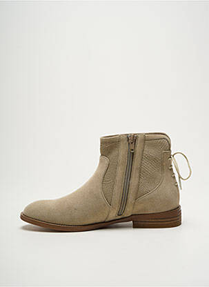 Bottines/boots nubuck talon plat jusqu'à 3cm beige ADIGE femme