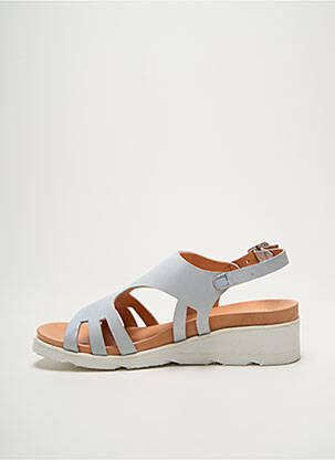 Sandales/nu pieds talon compensé talon de 4 à 6cm bleu FELMINI femme