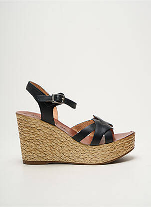 Sandales/nu pieds matière lisse talon de 7 à 9cm noir FELMINI femme