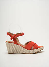 Sandales/nu pieds talon compensé talon de 7 à 9cm orange ADIGE femme