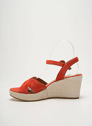 Sandales/nu pieds talon compensé talon de 7 à 9cm orange ADIGE femme