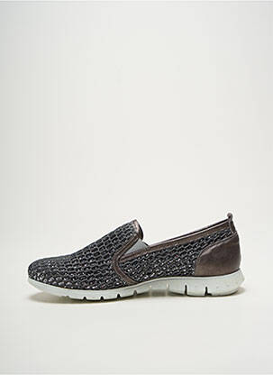 Slip ons semelle amovible talon plat jusqu'à 3cm argent DORKING femme
