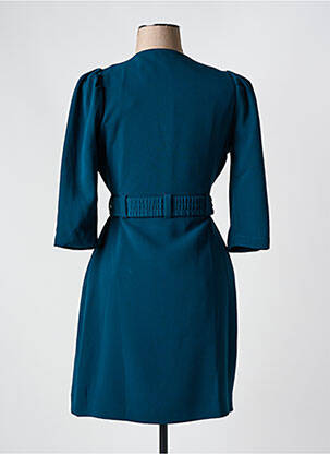 Robe mi-longue imprimé fantaisie manches longues vert SUNCOO femme