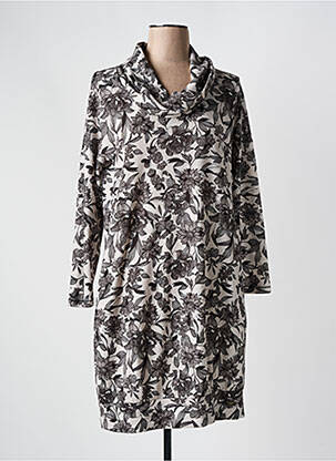 Robe pull coupe droite manches longues noir 3322 femme