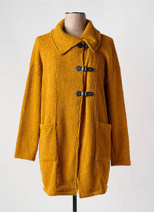 Veste casual coupe droite jaune MALOKA femme