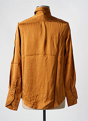 Chemisier coupe droite manches longues marron LA CIBLE ROUGE femme