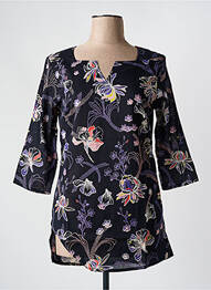Blouse imprimé fantaisie manches 3/4 noir LA FIANCÉE femme
