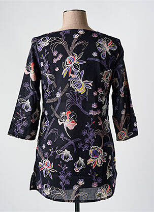 Blouse imprimé fantaisie manches 3/4 noir LA FIANCÉE femme