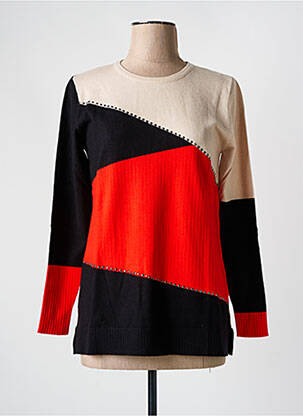 Pull col rond manches longues beige SCORZZO femme
