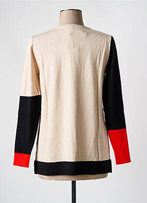 Pull col rond manches longues beige SCORZZO femme
